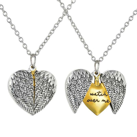 collier aile ange coeur