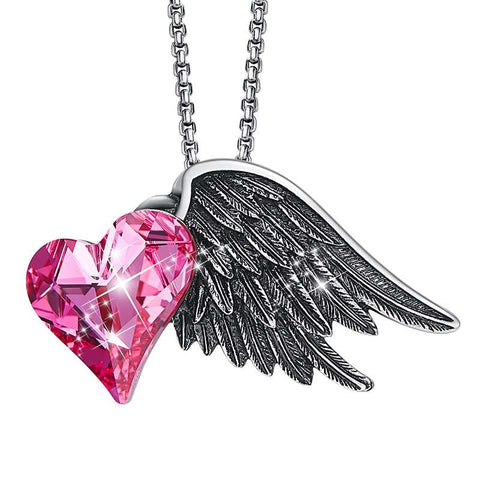 collier aile ange coeur