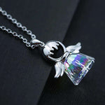 collier aile ange diamant argent