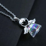 collier aile ange diamant argent