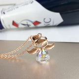 collier aile ange diamant or