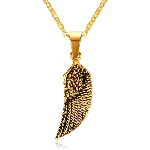collier aile d ange or