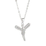 collier ange fee cristal argent