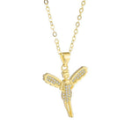 collier ange fee cristal or