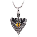 collier ange mort argent