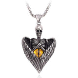 collier ange mort argent