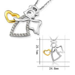 collier argent amour ange taille