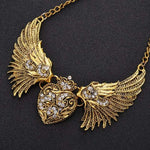 collier avec ailes d'anges femme
