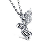 collier bapteme ange argent