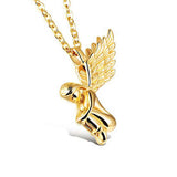 collier bapteme ange or