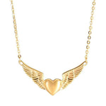 collier coeur ange or