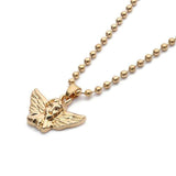 collier fantaisie ange or