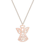 collier femme aile d ange rose