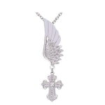 collier femme ange argent