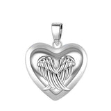 collier plume ange pendentif