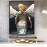 X Tableau avec un Ange de Dos