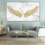 X Tableau Ailes d'Ange Dorées
