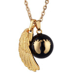 Collier Aile d'Ange<br> Boule à Empreintes