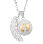 Collier Aile d'Ange<br> Boule à Empreintes