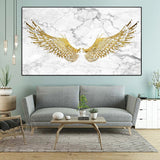 X Tableau Ailes d'Ange Dorées
