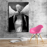 X Tableau avec un Ange de Dos